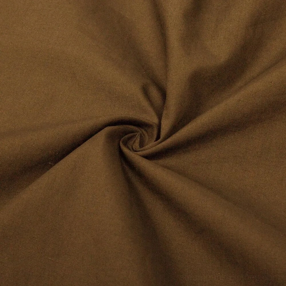 Bronze brown steampunk dress fabric close-up showing matte woven texture and quality material